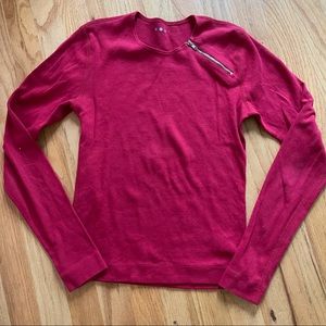 Three Dots M red long sleeved shirt